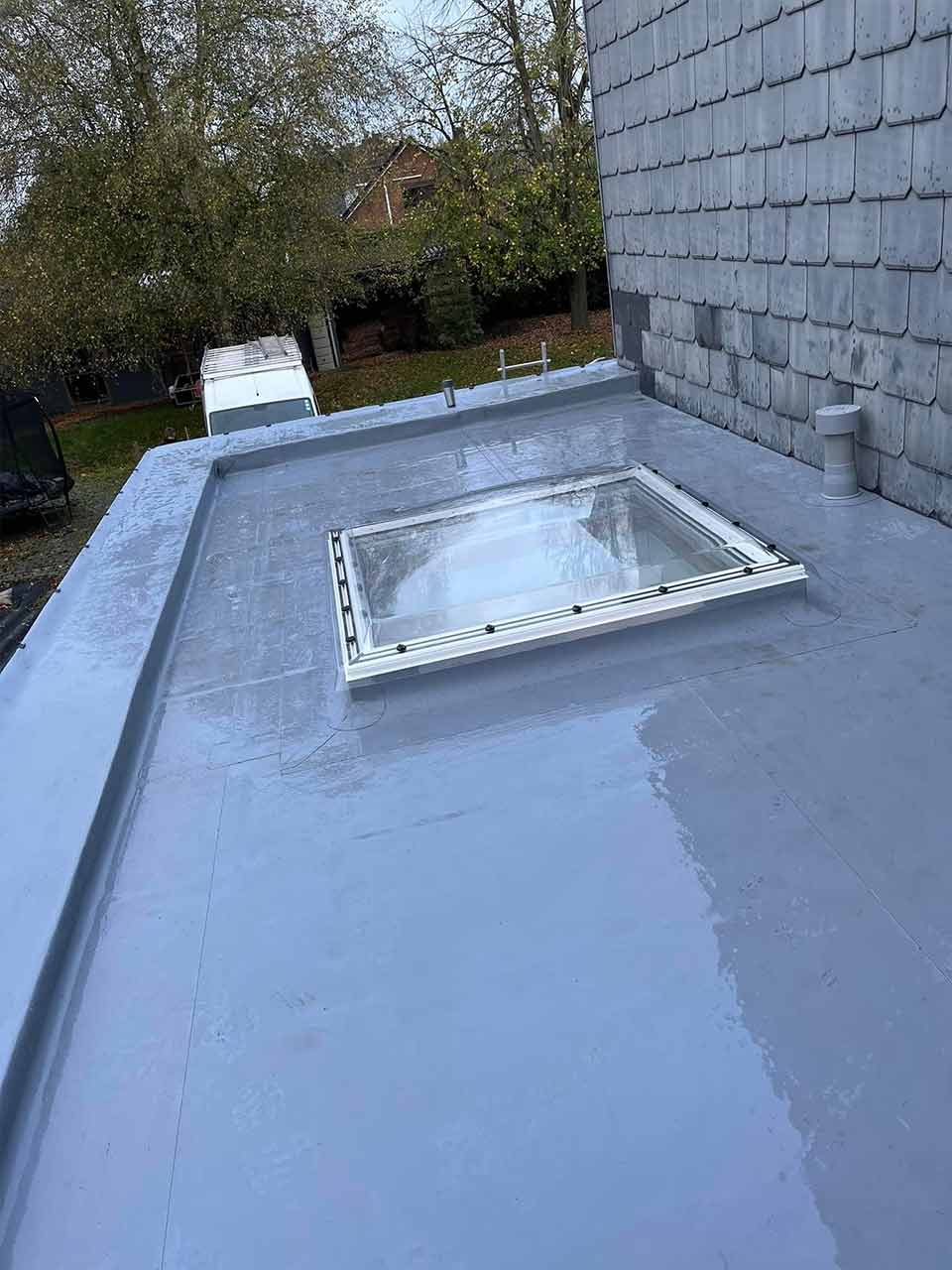 Toiture plate plateforme EPDM à Mons
